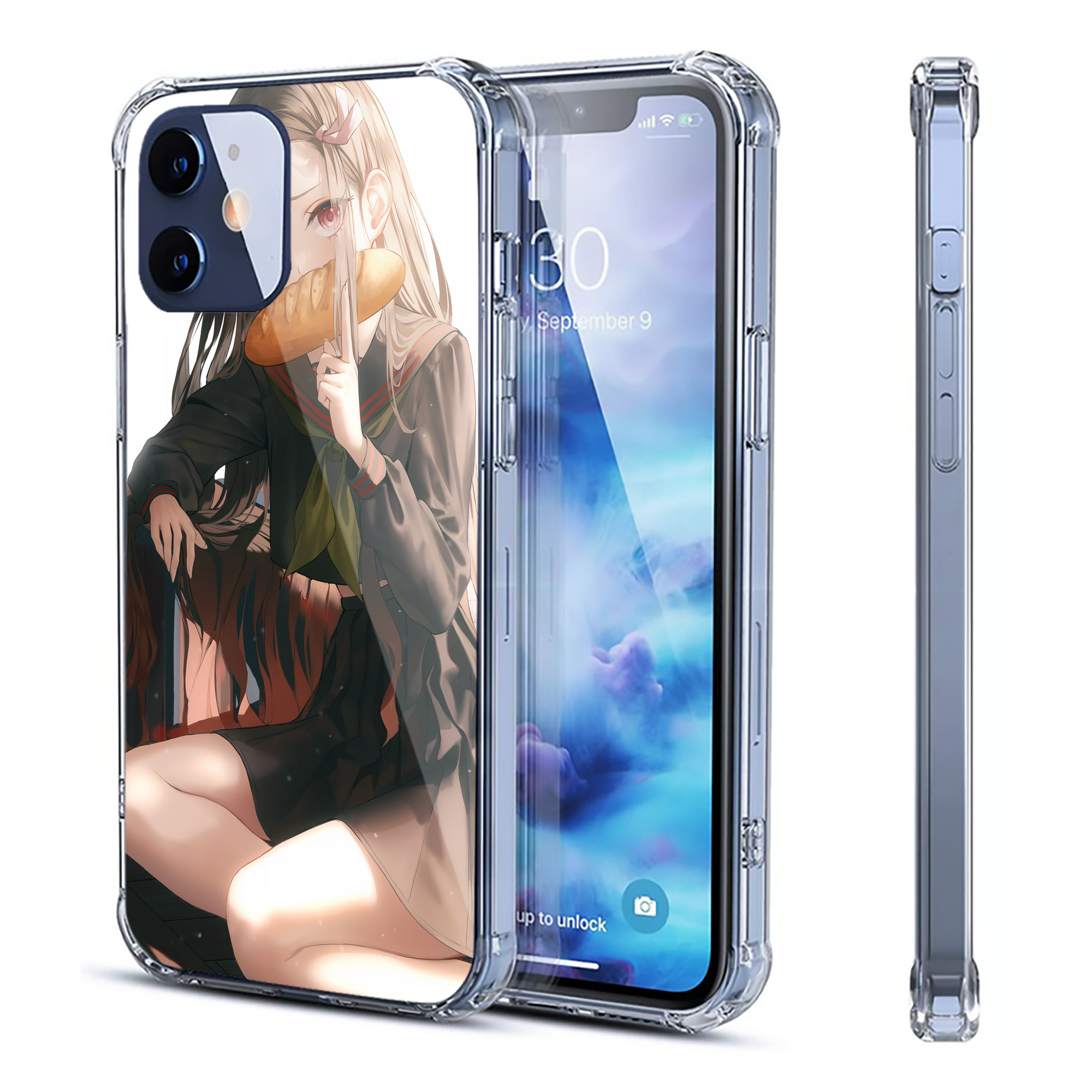 （画像用） 鬼滅の刃（きめつのやいば）竈門 禰󠄀豆子／かまど ねずこ Kamado Nezuko 【iPhone 12シリーズ対応】透明スマホケース（クリアソフトケース）